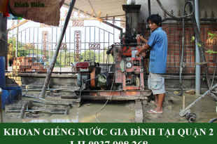 Khoan giếng nước gia đình tại quận 2