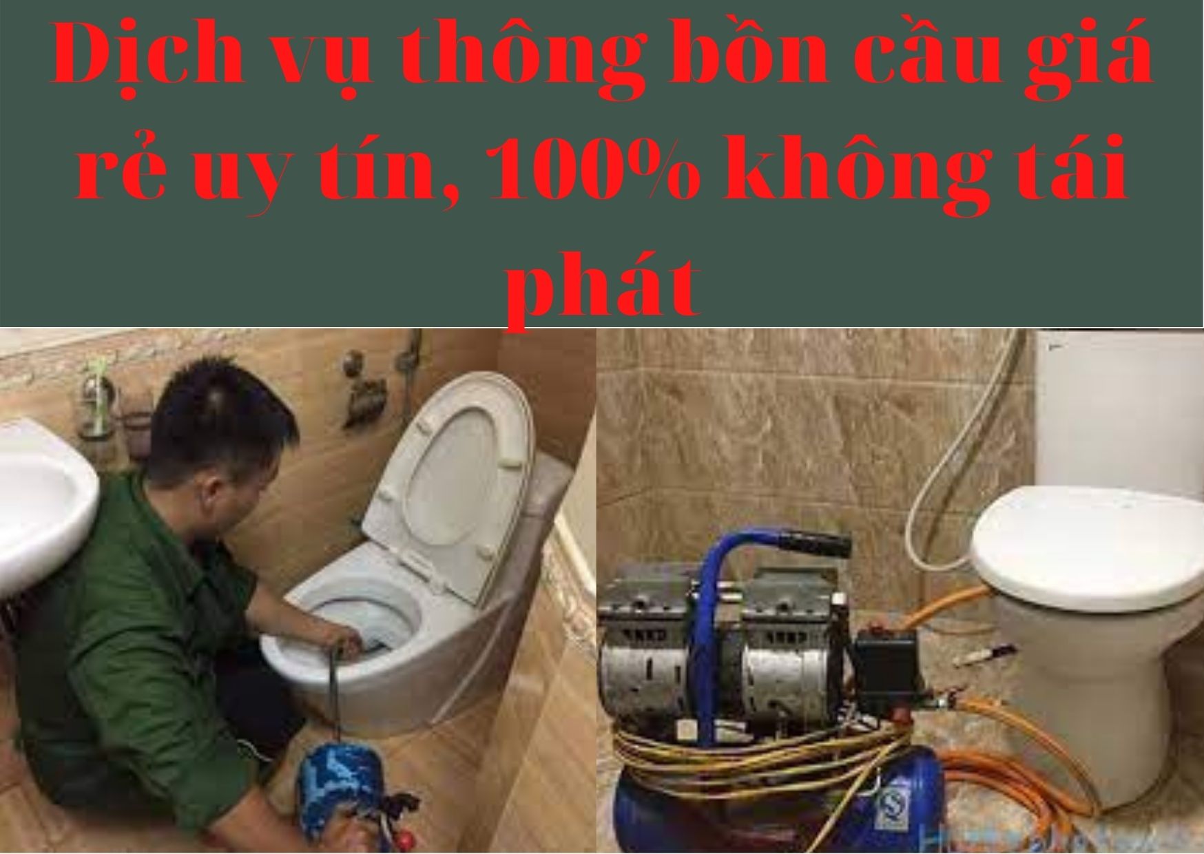 Thông tắc bồn cầu giá rẻ tại Dĩ An